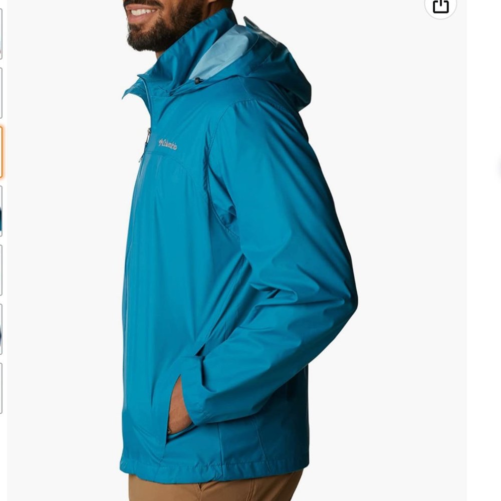NWT Columbia Men's Glennaker Rain Jacket, deep marine XL - Picture 5 of 6